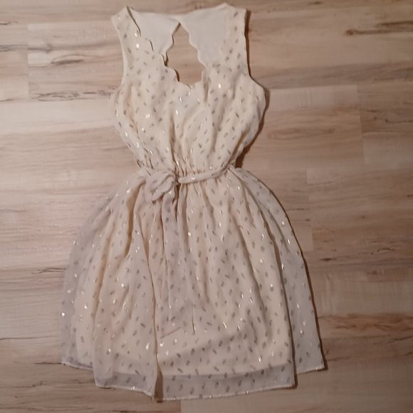 Dress by and by white with silver -size s - Picture 2 of 6